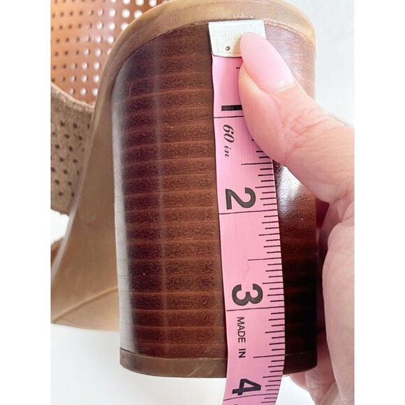 Franco Sarto "Delores" Block Heel Sandal Taupe Size‎ 8.5M - Picture 4 of 9